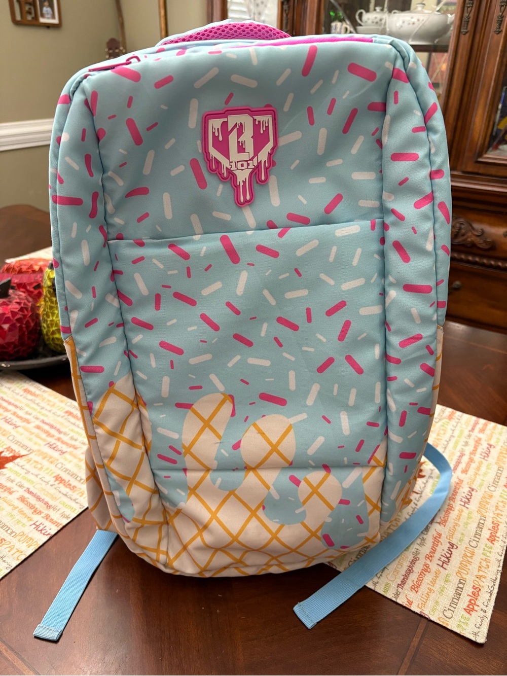 Baseball lifestyle 101 -Kids Ice Cream Sprinkles Backpack and lunchbox